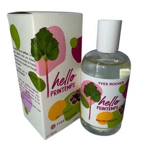 NEW Vintage Hello Printemps Yves Rocher Eau De Toilette EDT 100ml 3.3 Oz Perfume